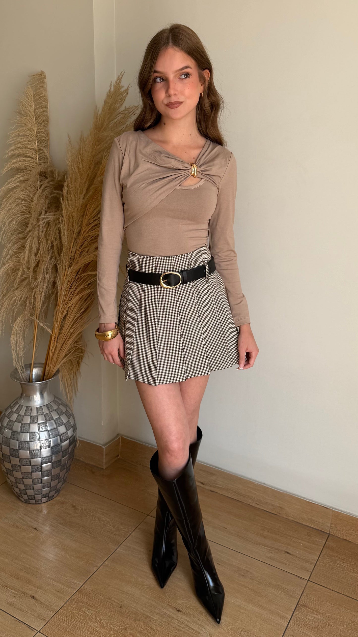 Falda Short plizada