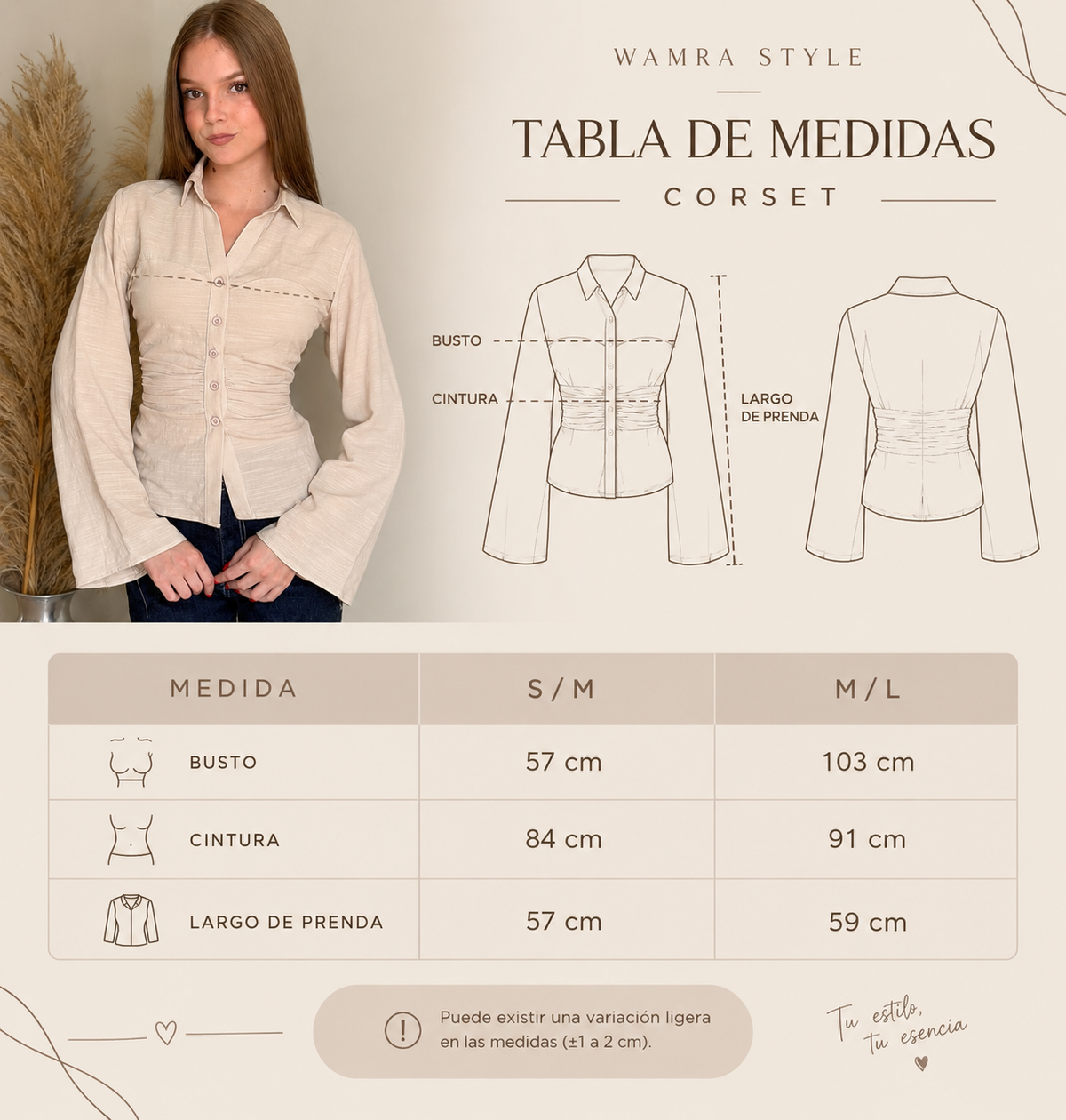 Camisa Venice Corset